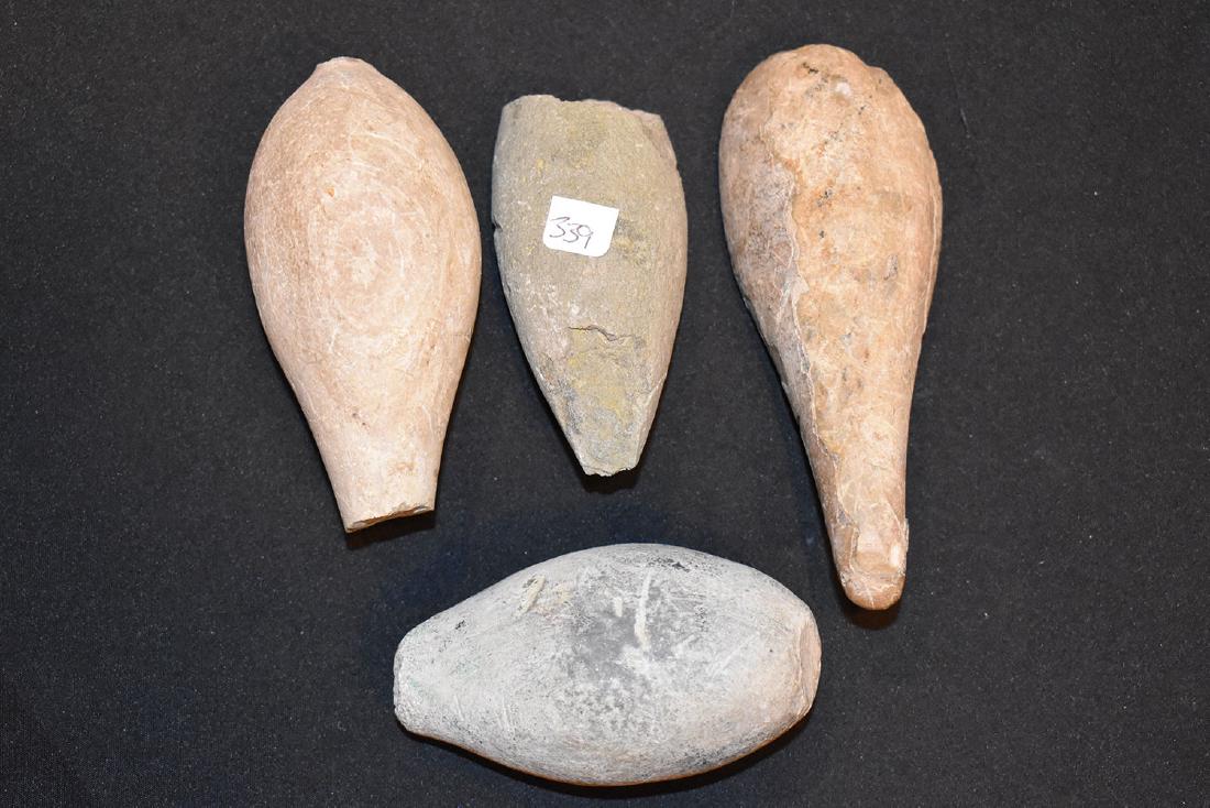 Lot of 4 California Charmstone Plummets (1 of 4)