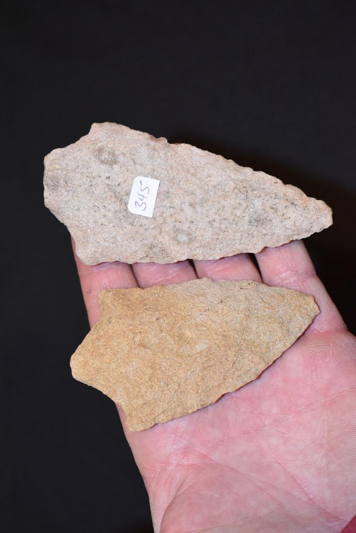 Nice Pair of Quartz Arrowheads from Georgia (1 of 2)