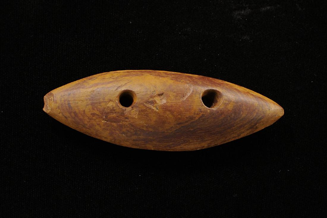 Elliptical Clay-stone Gorget, 3 1/2 inches Obion Co (1 of 4)