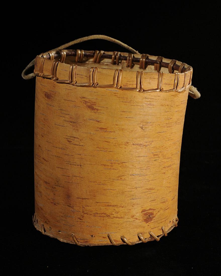 Birchbark berry bucket, Early 20th Century, 5 1/4 (1 of 3)