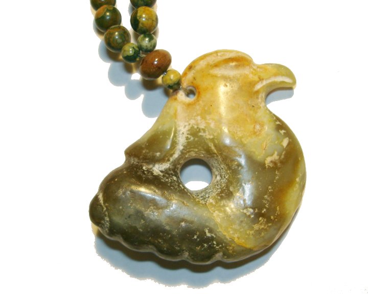 Rare Neolithic Jade Bird Cicada Totem Amulet Necklace (1 of 3)