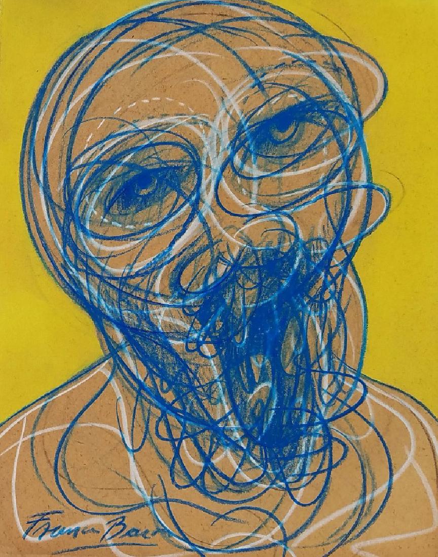 Francis Bacon mixed media on paper signed painting (1 of 1)