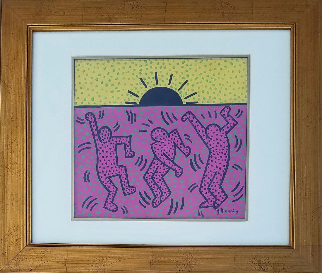 (Att.) Keith Haring gouache on paper (1 of 2)