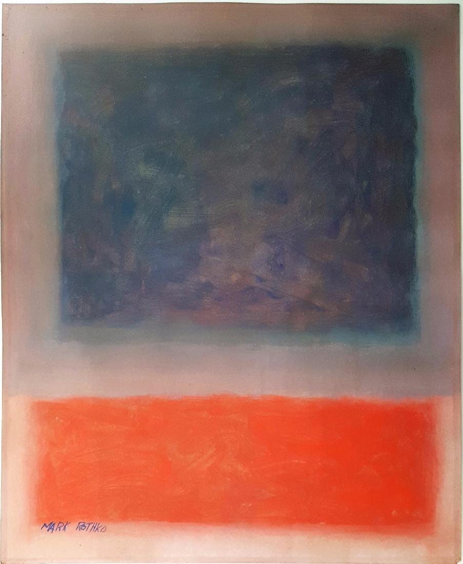 Mark Rothko gouache on paper signed painting  (Att.) (1 of 3)