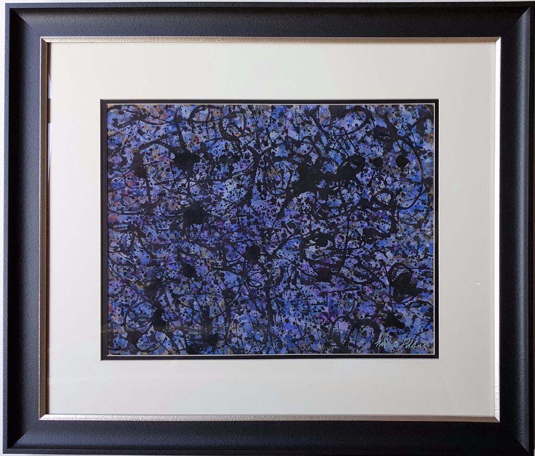 Jackson Pollock mixed media on paper signed (1 of 4)