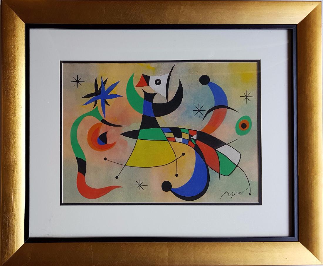 Joan MIRO gouache on paper signed painting(Att.) (1 of 4)