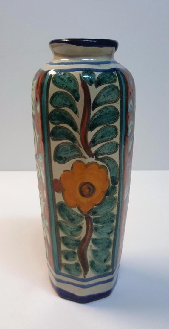 Mexican hand painted vase, signed on the bottom. (1 of 7)