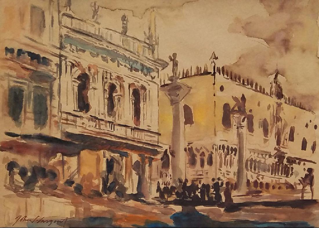 John Singer Sargent watercolor on paper signed (1 of 1)