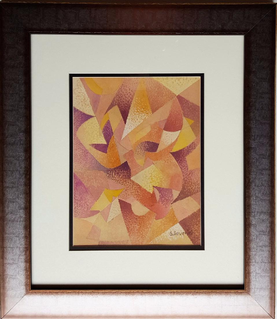 Gino Severini  gouache on paper signed painting (1 of 3)