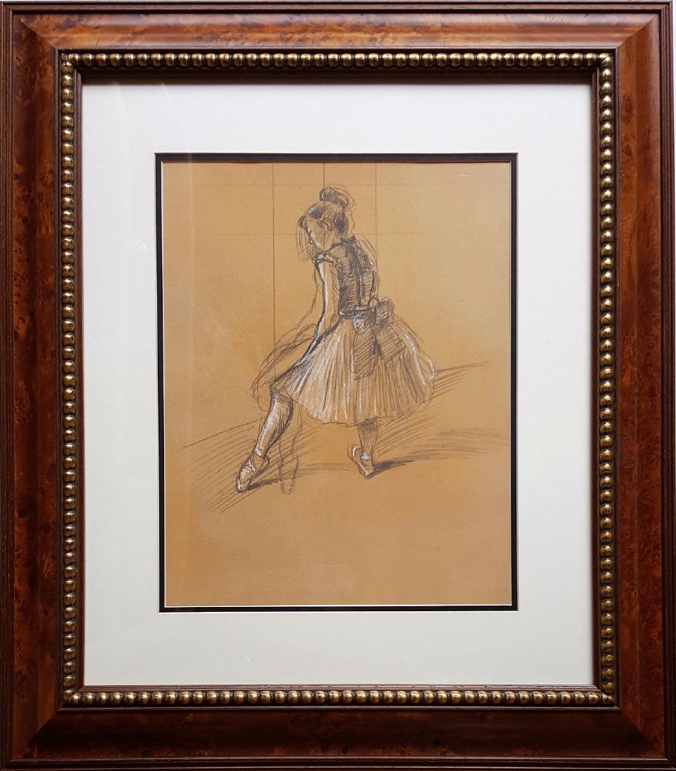 EdgarÂ Degas mixed media on paper signed painting. (1 of 4)