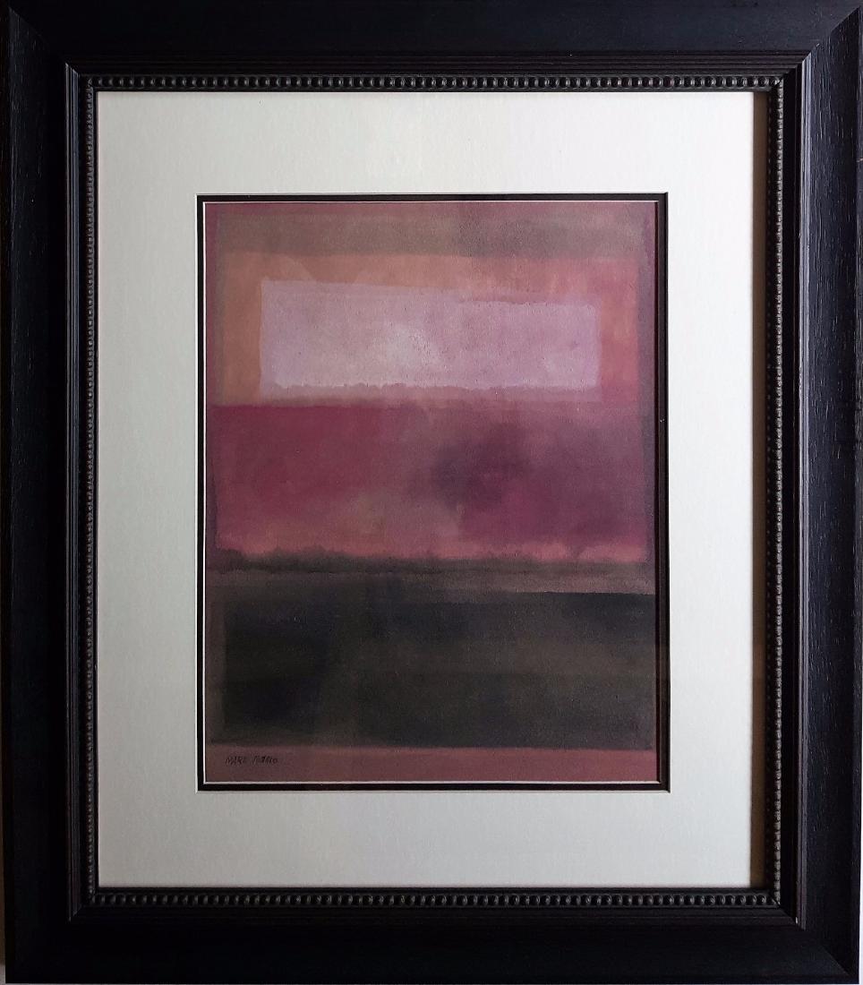 (Att.) Mark Rothko Mixed media on paper signed painting (1 of 3)