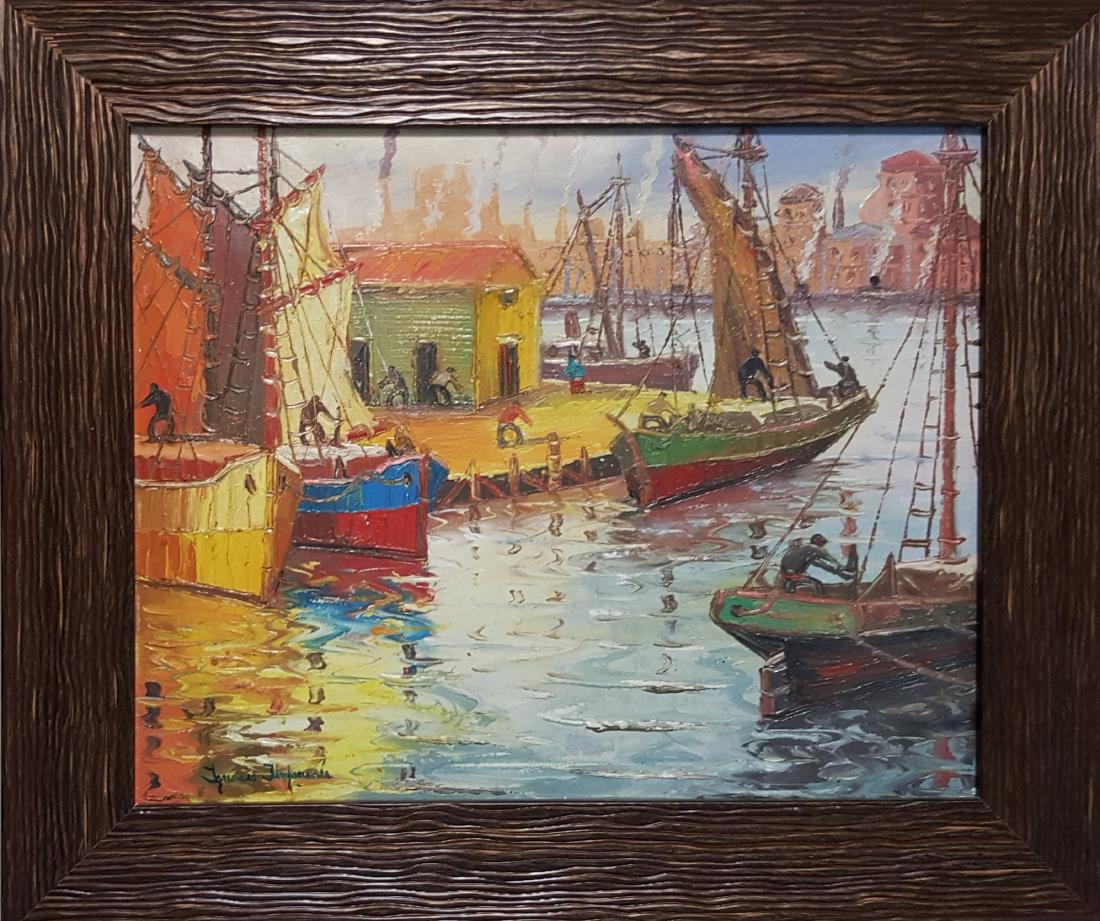 Ignacio J. Imperiale oil on canvas painting "Efectos de (1 of 1)