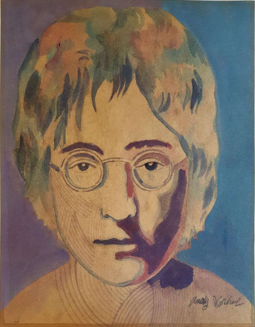 Andy WARHOL gouache on paper signed painting (Att.) (1 of 1)