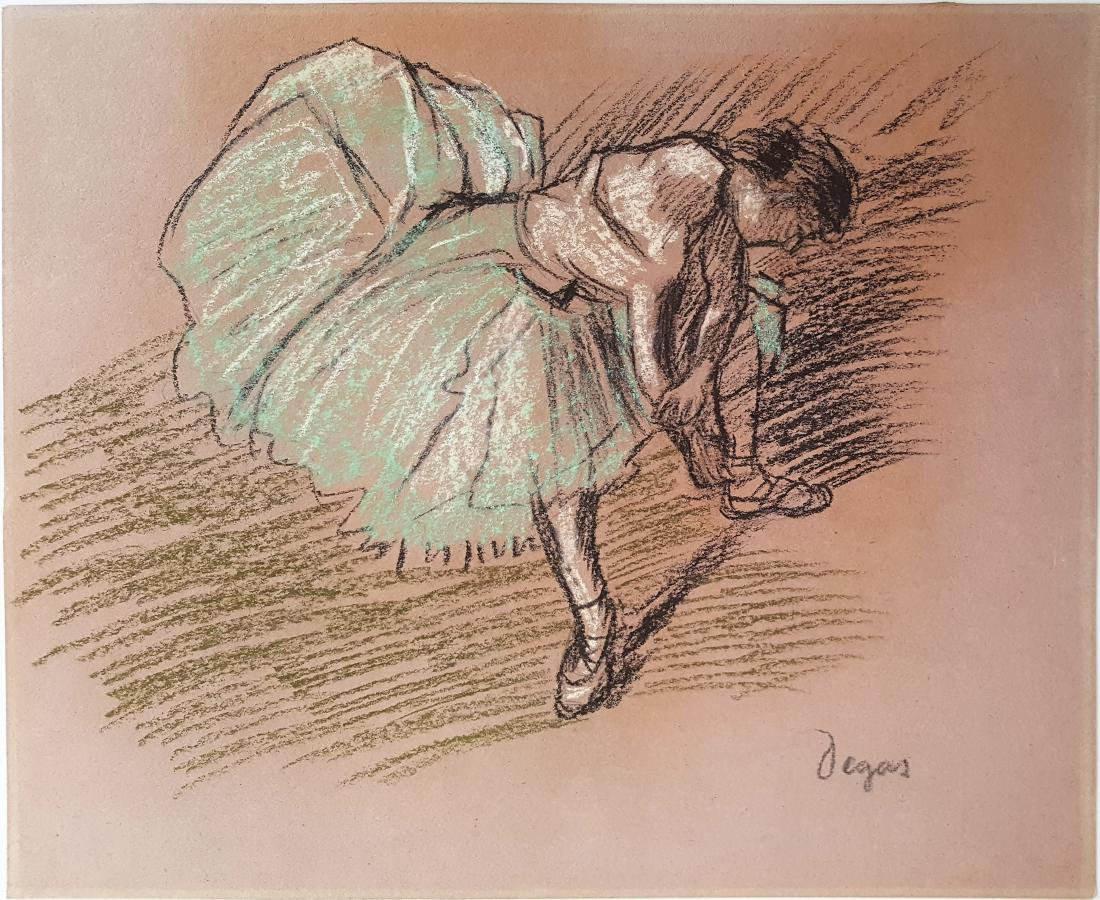(Att.) Edgar Degas pastel on paper signed painting (1 of 1)