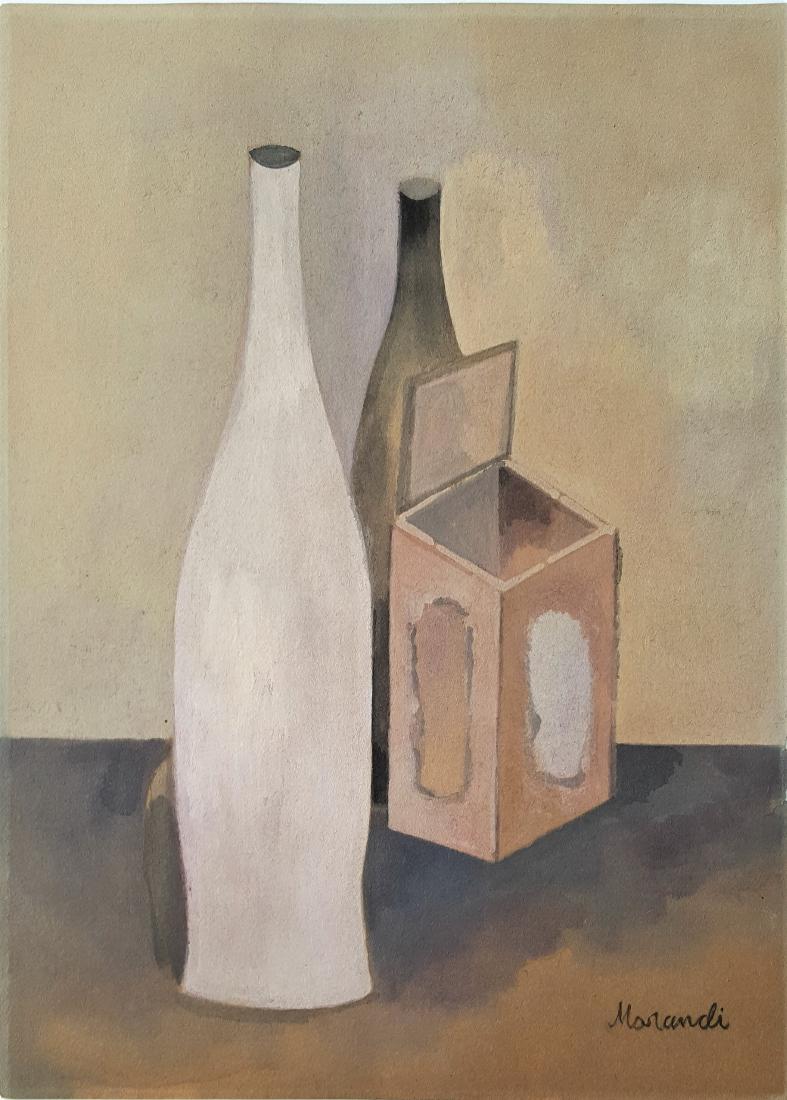Giorgio Morandi watercolor on paper signed painting (1 of 3)