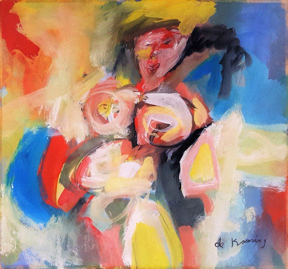 Willem DE KOONING gouache on paper signed painting (1 of 3)