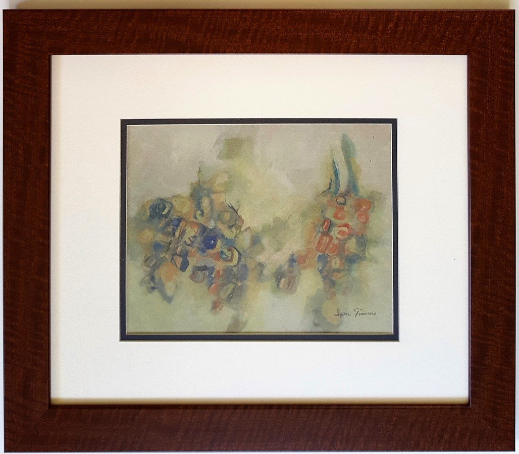 Sam FRANCIS gouache on paper signed painting (1 of 3)