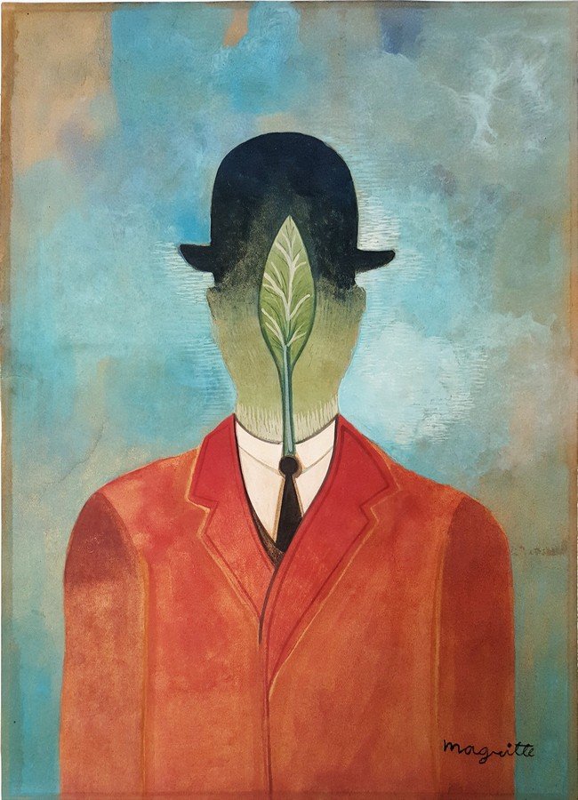 Rene MAGRITTE gouache on paper signed painting (1 of 2)