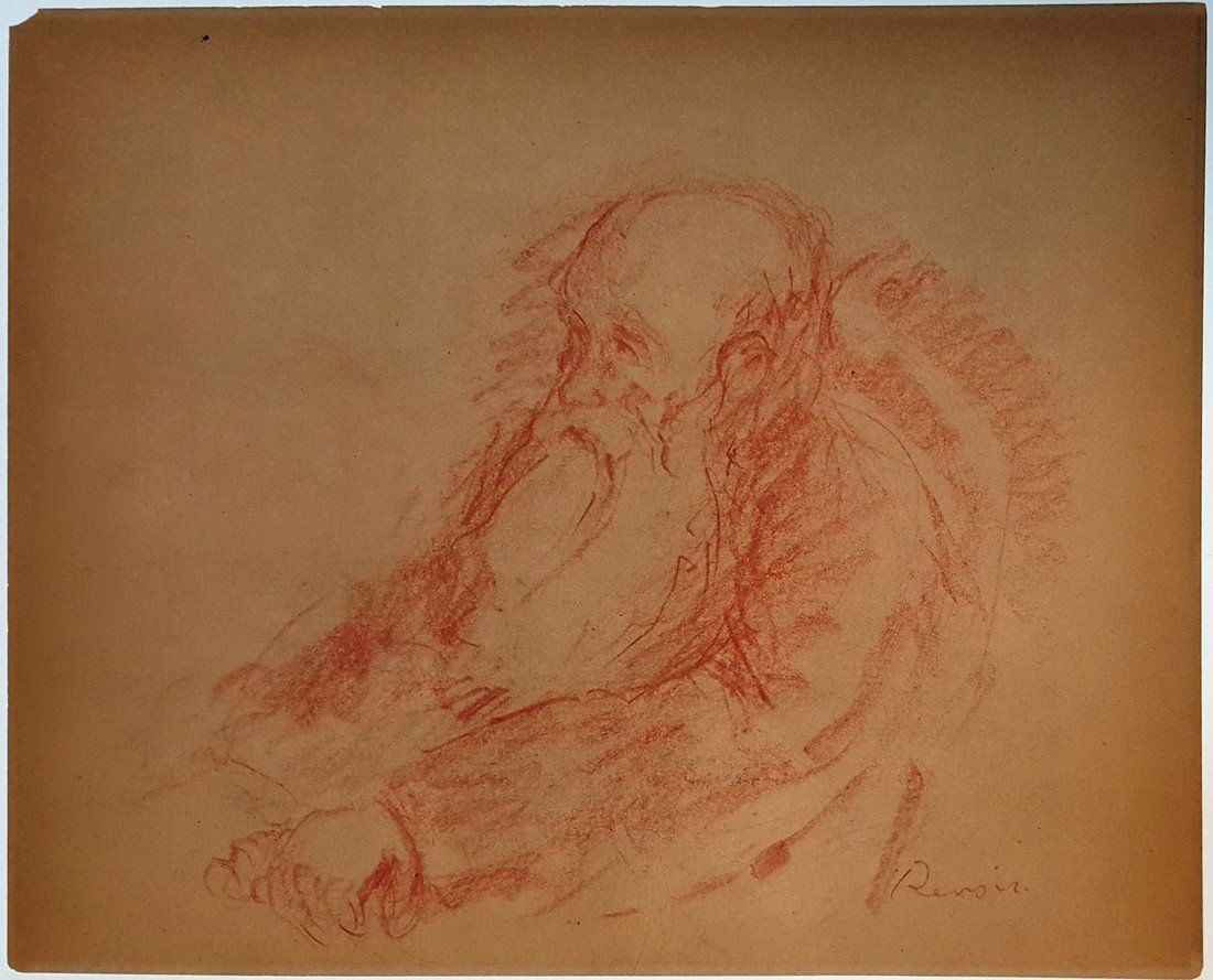 Pierre Auguste Renoir pastel drawings on paper (1 of 3)