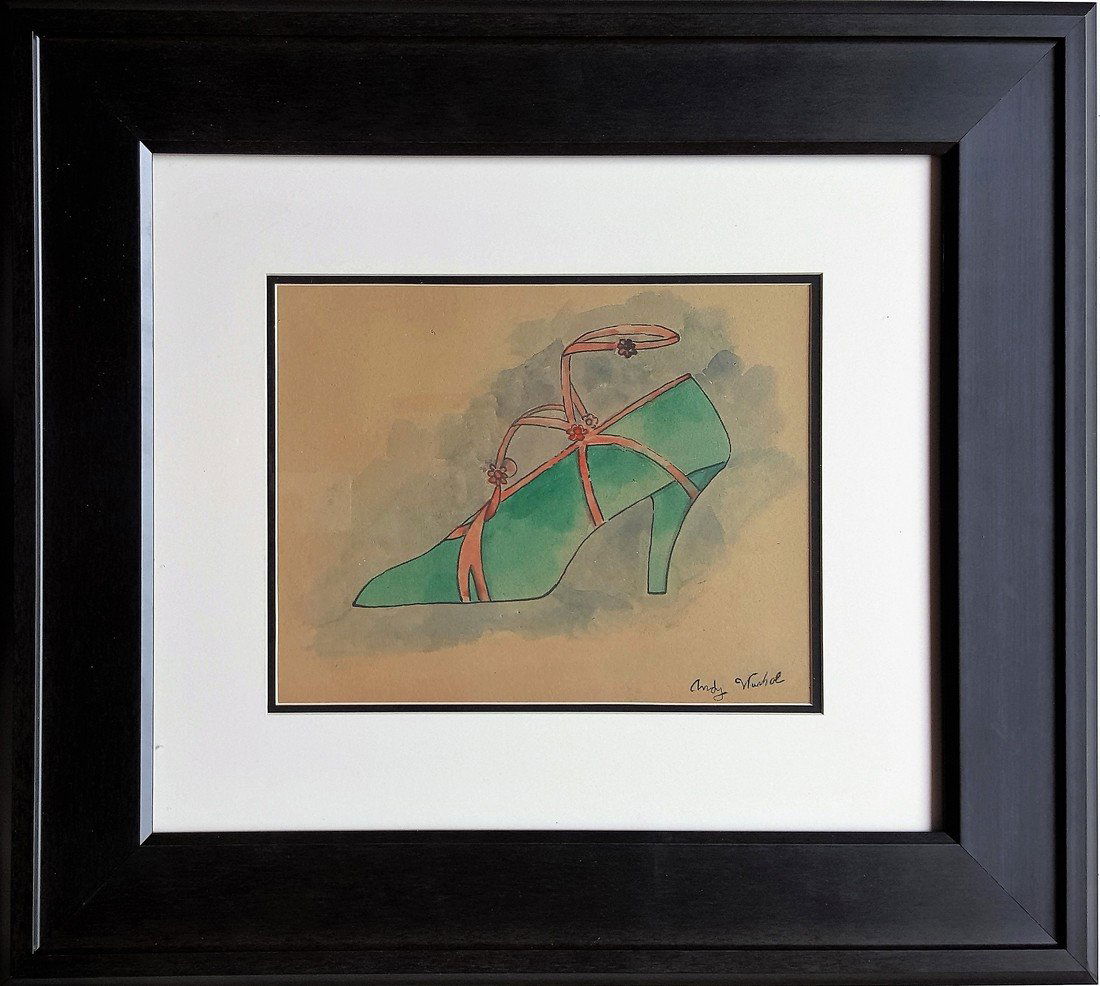 Andy Warhol watercolor on paper signed painting (1 of 3)