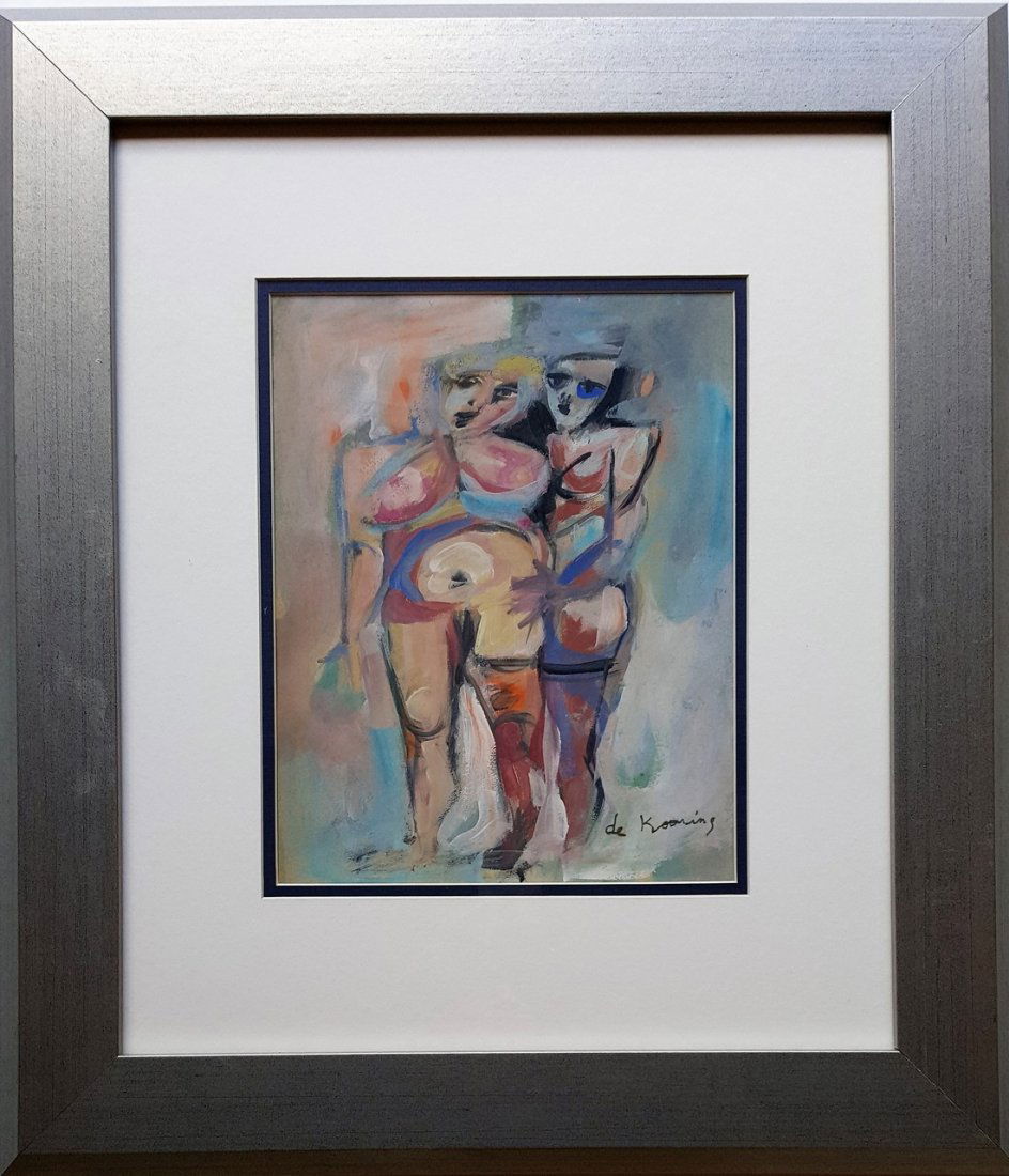 WillemÂ de Kooning gouache on paper signed painting (1 of 3)