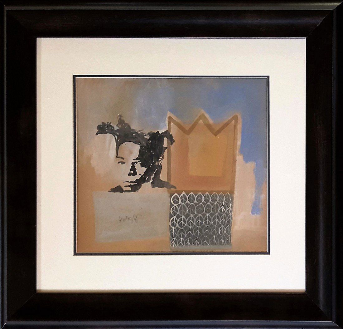 Jean-Michel Basquiat gouache on paper (1 of 2)