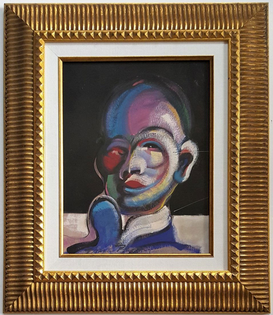 Francis BACON gouache on paper signed painting (1 of 3)