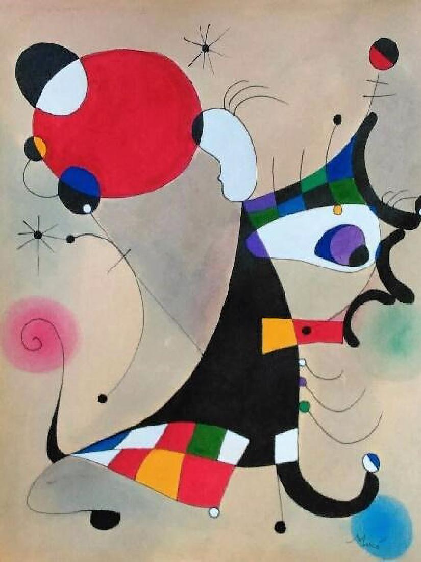 Joan MIRO gouache on paper signed painting (1 of 1)