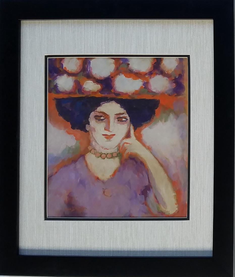 Kees Van Dongen Gouache on Paper signed painting (1 of 2)