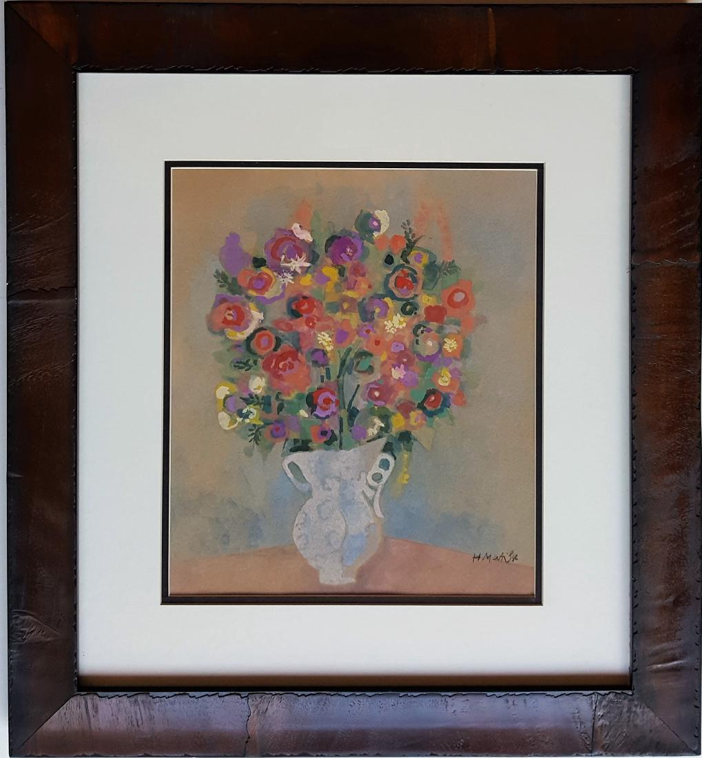 Henri MATISSE gouache on paper signed painting (1 of 3)