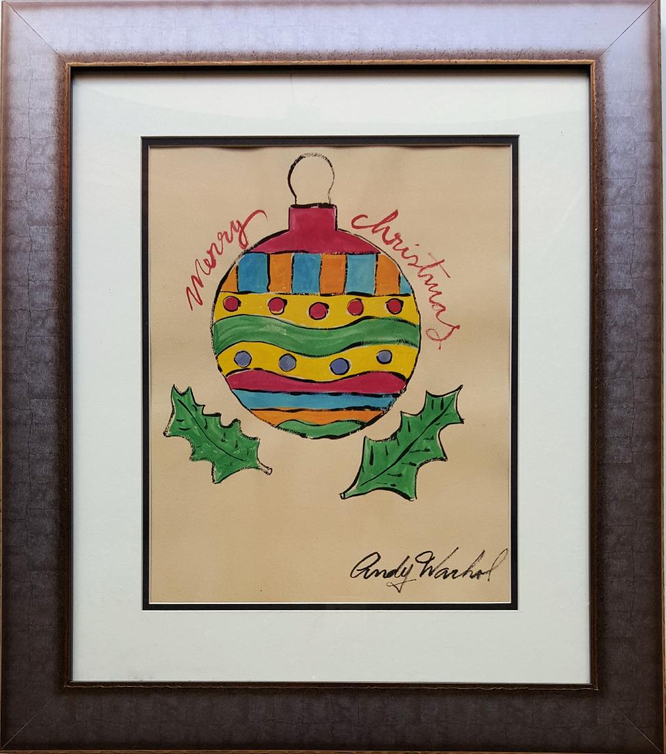 Andy WARHOL gouache on paper signed painting (1 of 3)