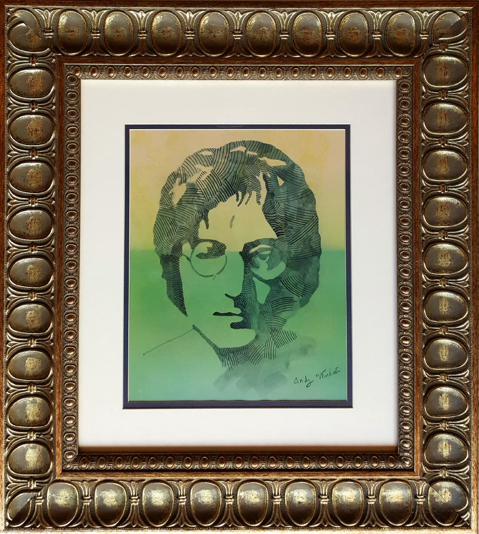 Signed Andy Warhol gouache on paper (1 of 3)