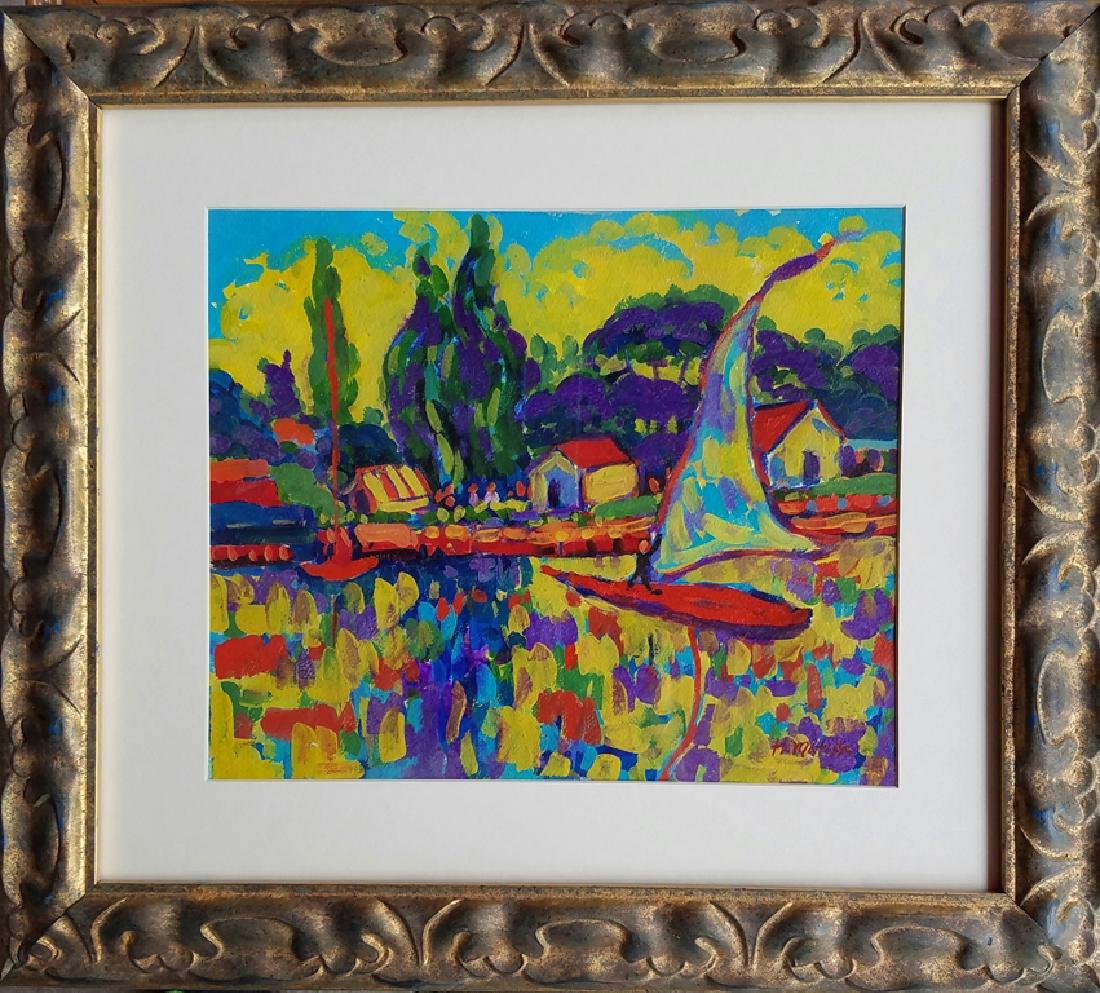 Henri Matisse gouache on paper signed painting (1 of 2)