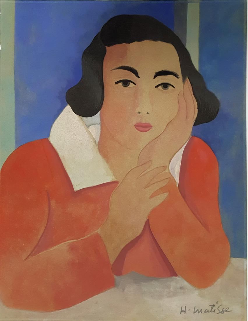 Henri MATISSE gouache on paper  signed painting (1 of 2)