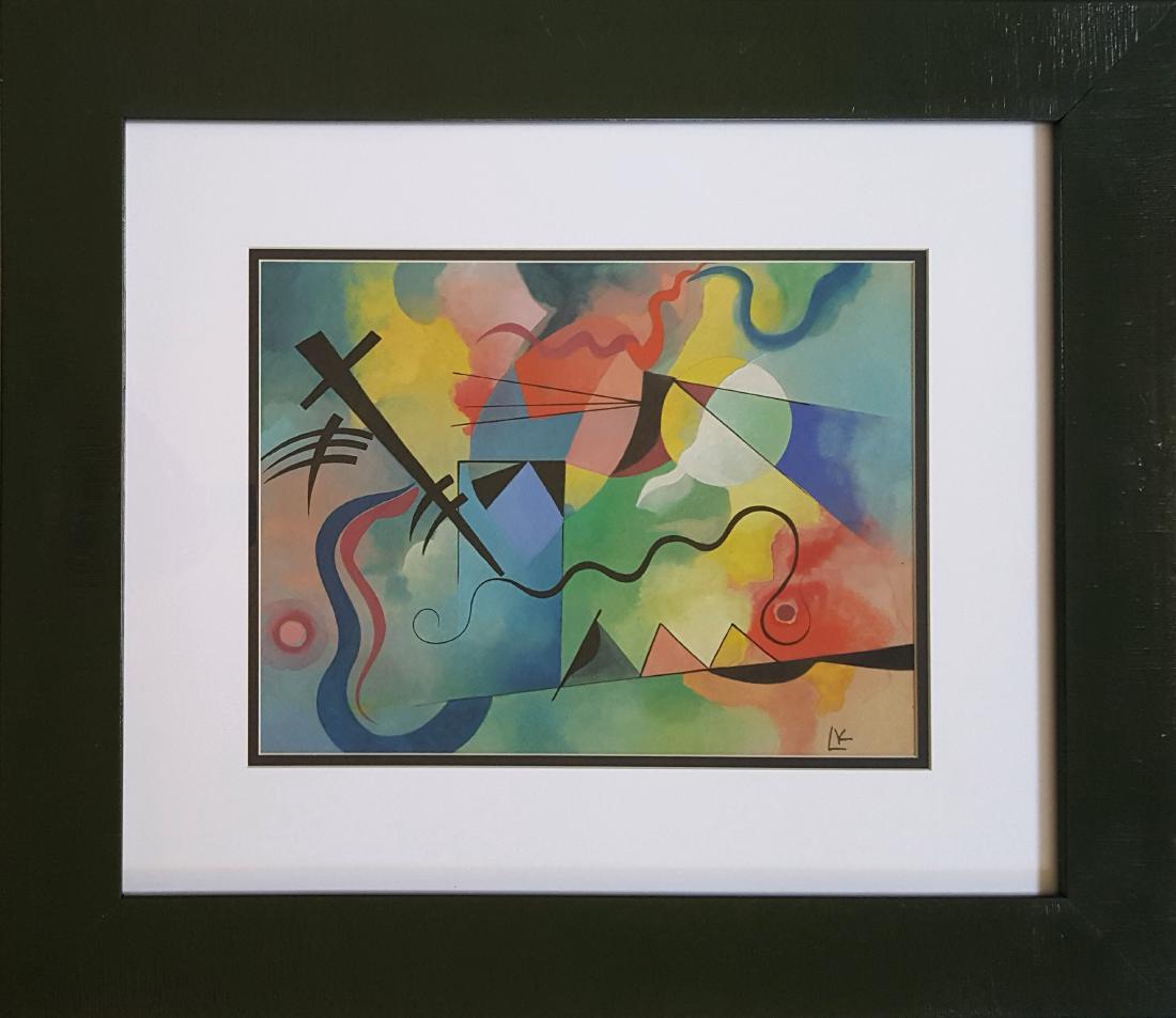 Wassily KANDINSKY gouache on paper signed painting (1 of 3)