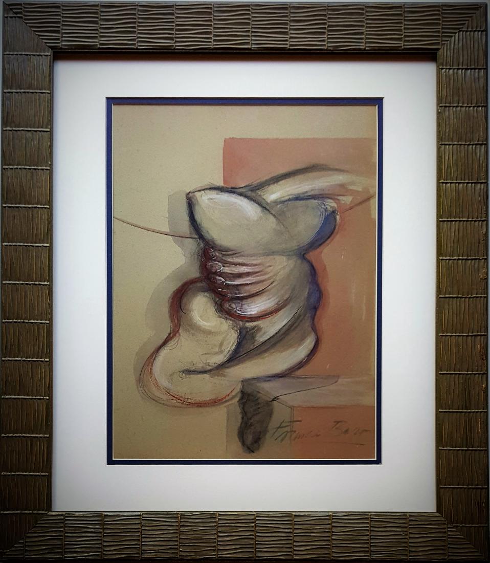 Francis BACON gouache on paper signed painting (1 of 3)