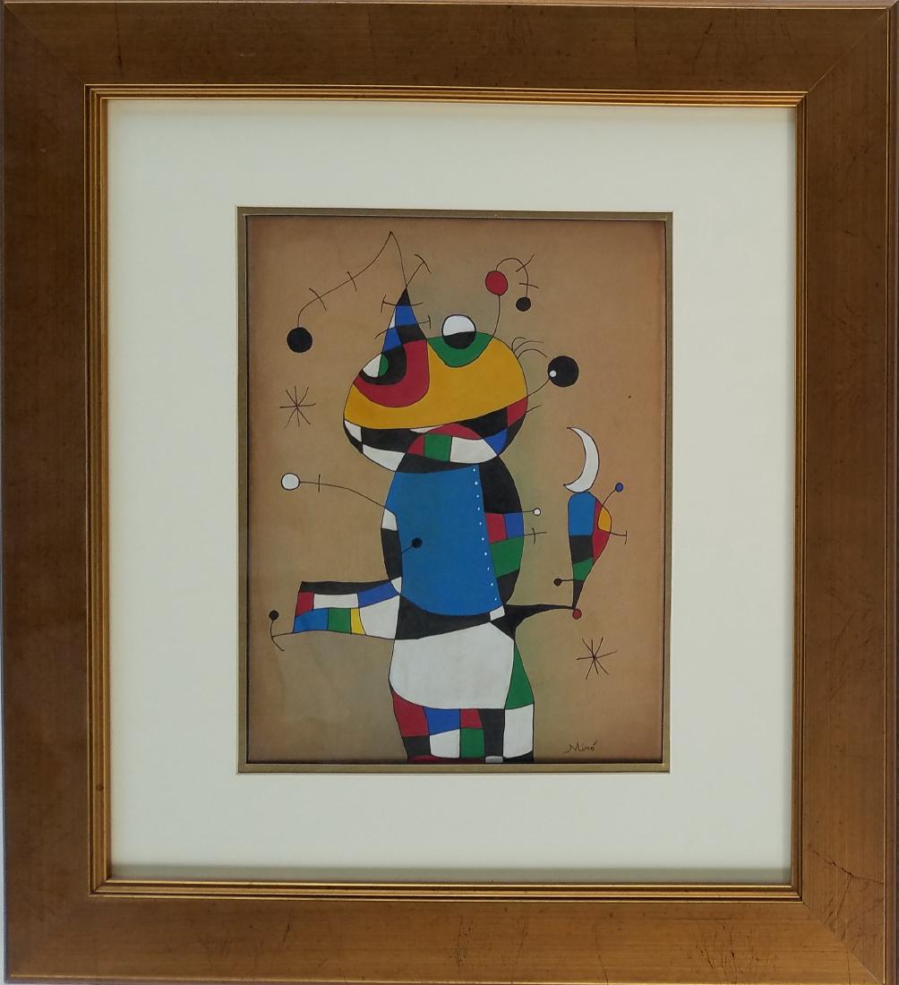 Joan Miro watercolor and ink on Paper (1 of 2)