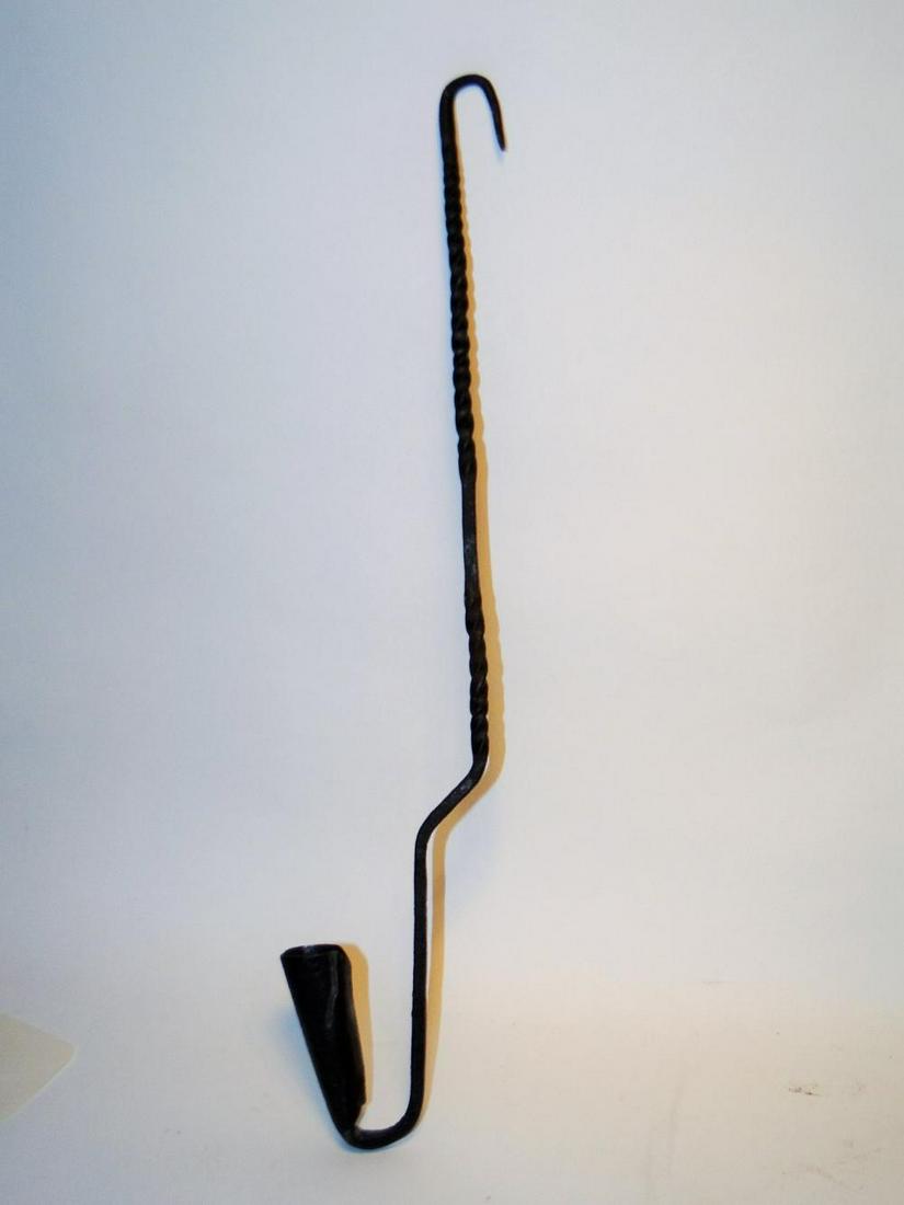 18TH C WROUGHT IRON CANDLE HOOK (1 of 3)