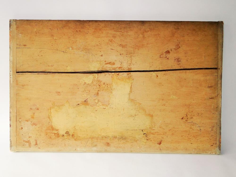 C. 1890 LARGE PAINTED DOUGH BOARD (1 of 3)