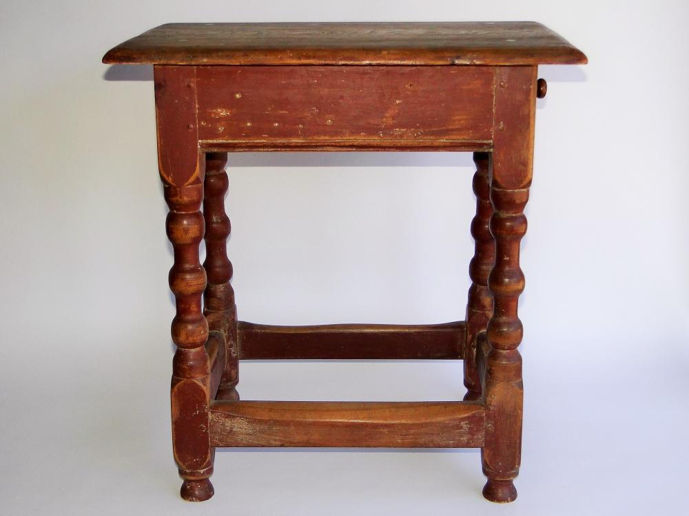 EARLY 18TH C NE PAINTED JOINT STOOL (1 of 12)