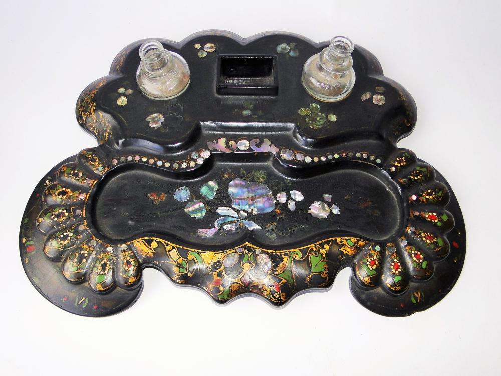 19TH C DESK INK STAND (1 of 3)