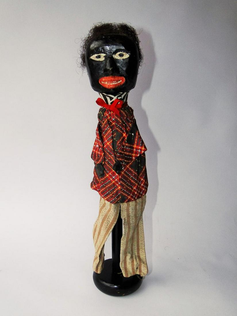 C. 1925 BLACK FOLK ART MINSTREL PUPPET (1 of 3)