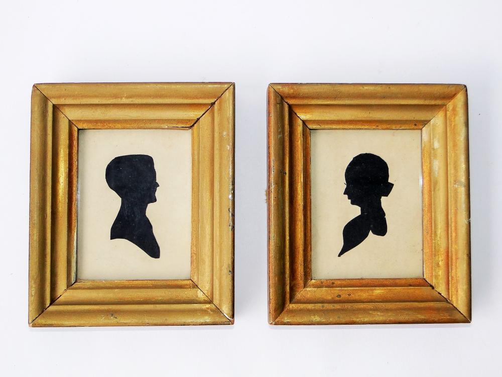 PAIR OF 19TH C SILHOUETTES (1 of 3)