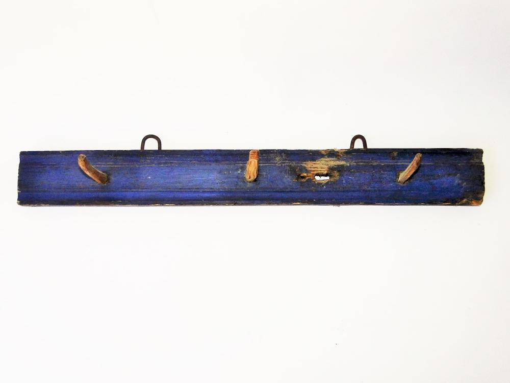 19TH C BLUE PEG RACK (1 of 5)
