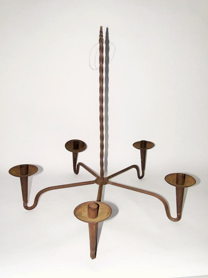 18TH C IRON CHANDELIER (1 of 1)