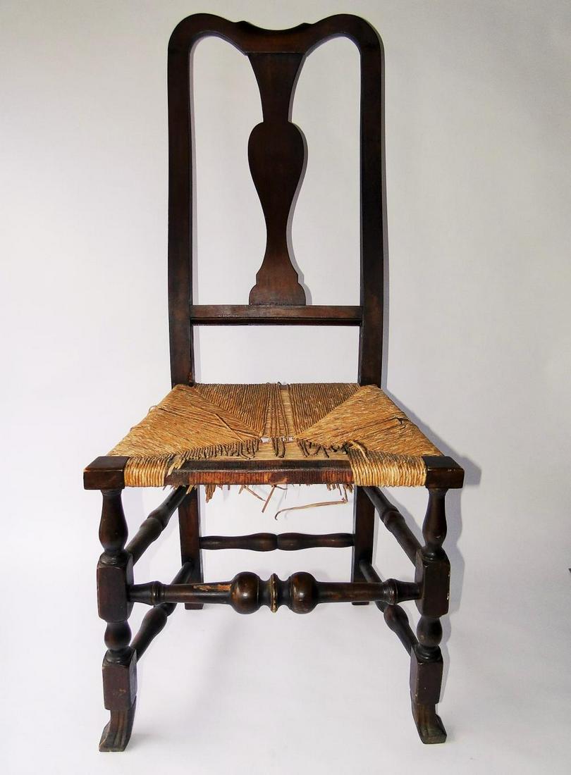 FINE 18TH C QUEEN ANNE SPANISH FOOT SIDE CHAIR (1 of 3)