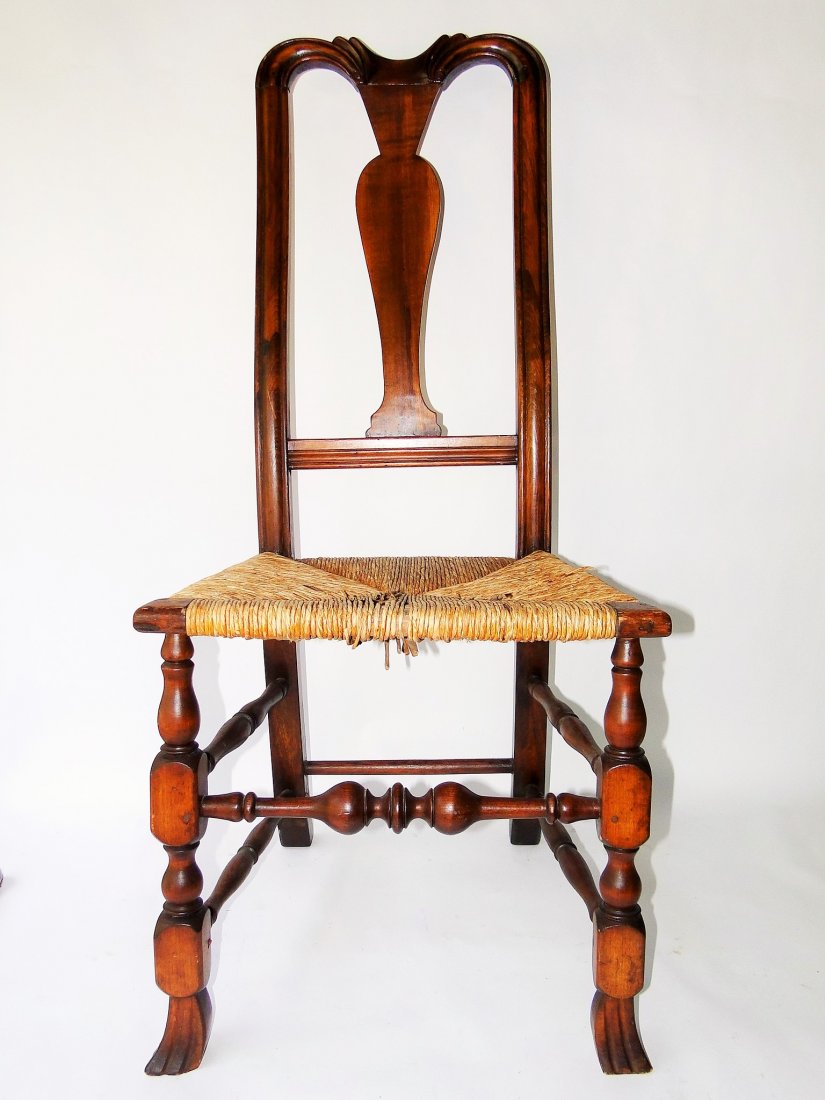 18TH C QUEEN ANNE SIDE CHAIR (1 of 4)