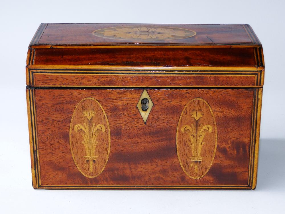 19TH C INLAID TEA CADDY (1 of 6)