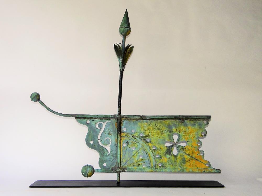 19TH C BANNER WEATHERVANE (1 of 4)