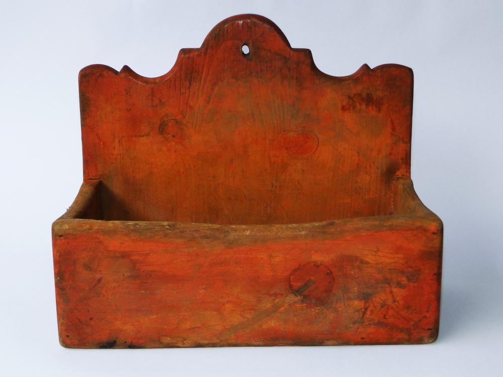 19TH C BITTERSWEET HANGING WALL CANDLE BOX (1 of 6)